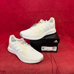 Adidas White and Gold Sneakers